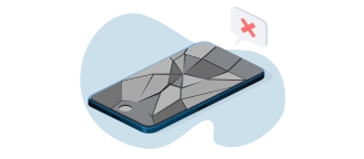 Imagen de celular roto