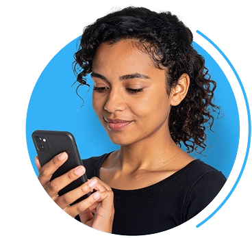 Chica con smartphone