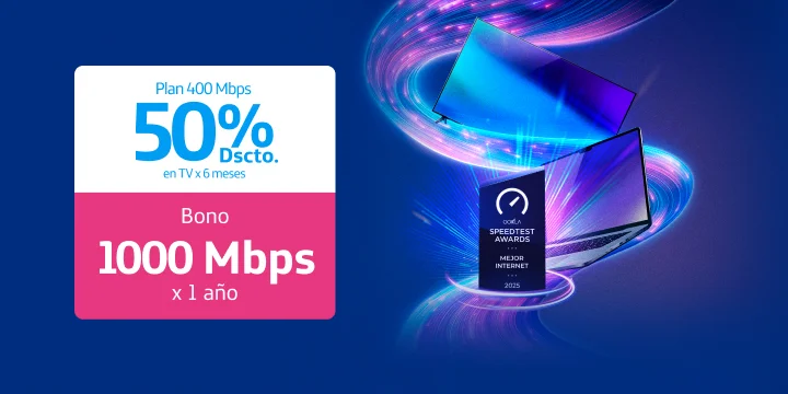 internet fibra + tv