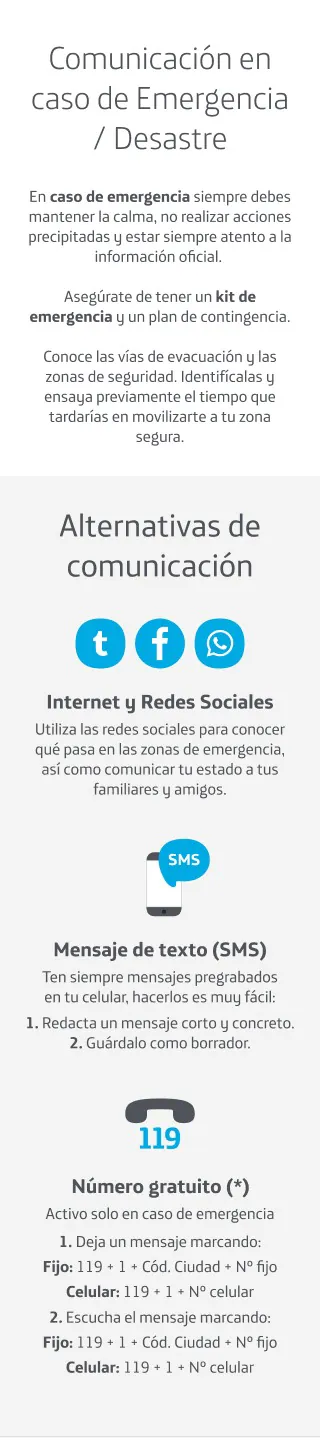Comunicación en casos de emergencia